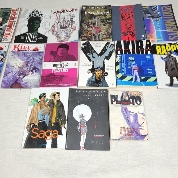 Graphic Novels Lot Manga Comic Book Books Plat Ascender Sandman Akira Happy - Picture 4 of 16